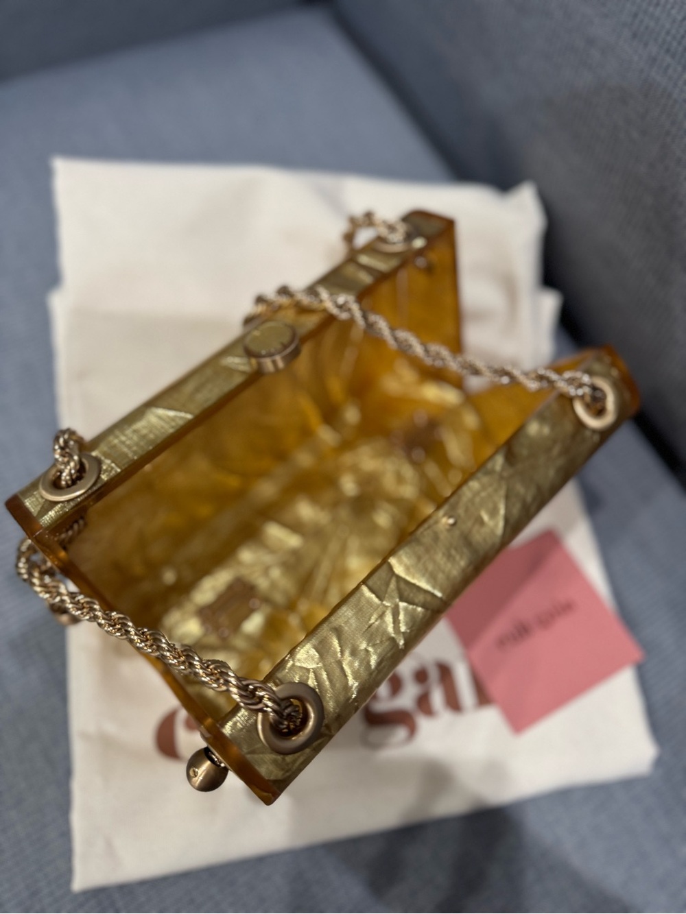 Cult Gaia Hajar Shoulder Bag in Gold Brand New - Picture 8 of 11
